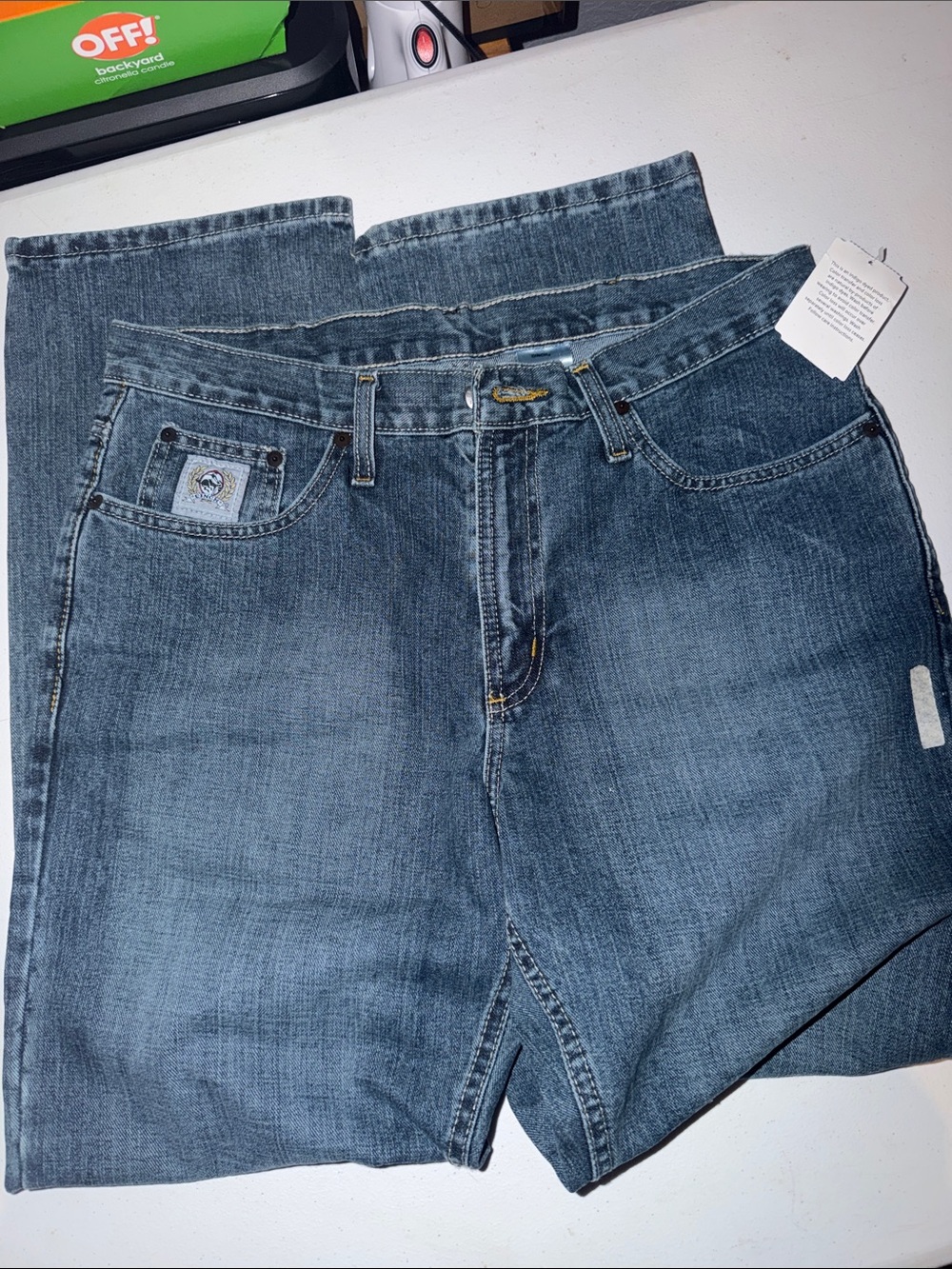 Cinch Men's Washed Blue Relaxed Jeans